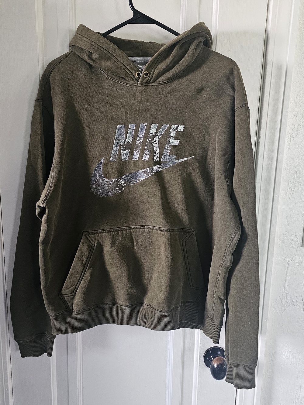 Nike Olive Green Logo Hoodie Sweatshirt